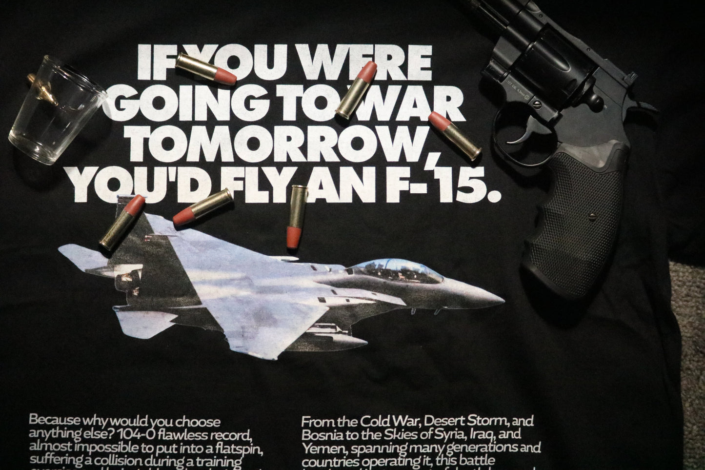 F-15 Retro tee black