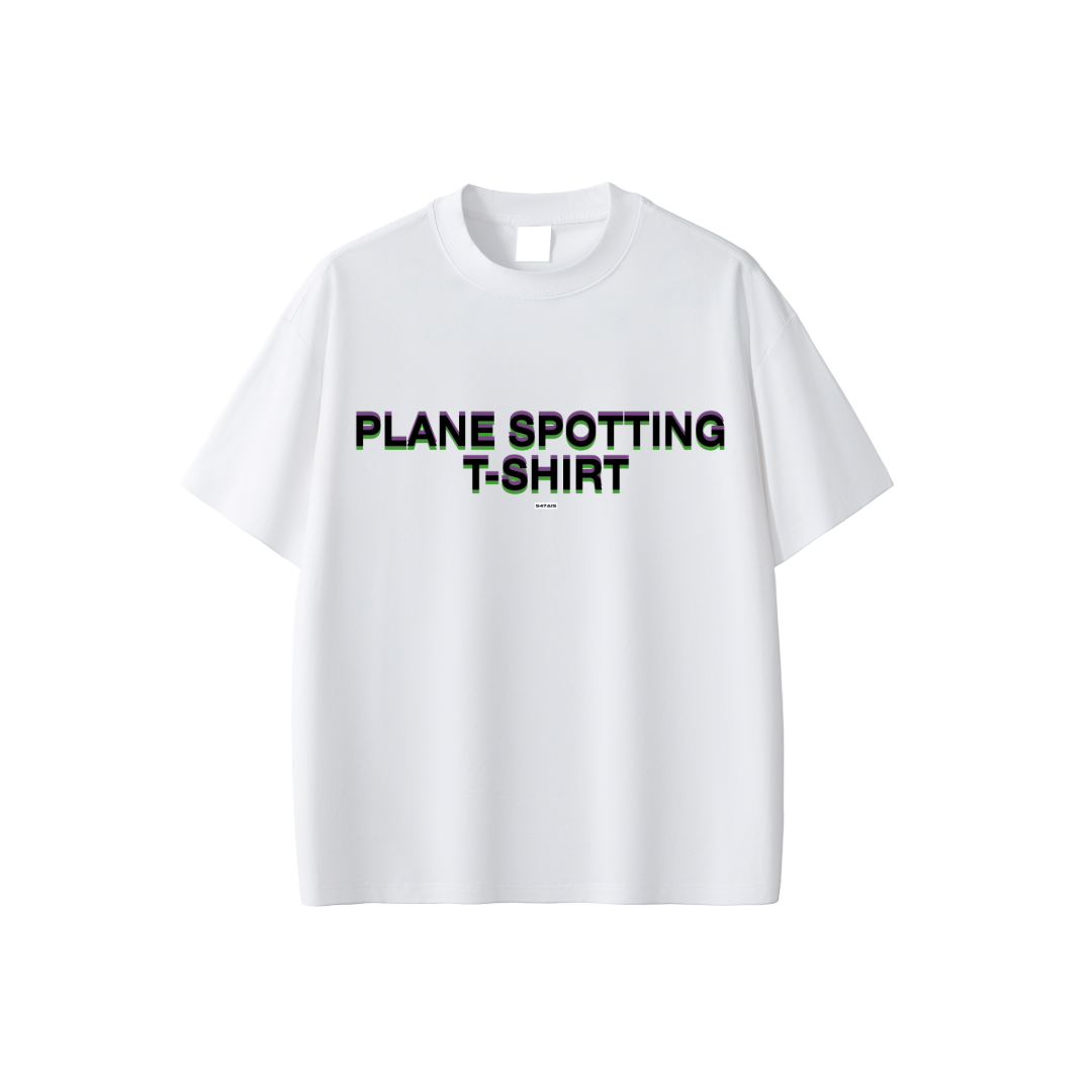 "PLANE SPOTTING T-SHIRT" WHITE HOLOGRAPHIC