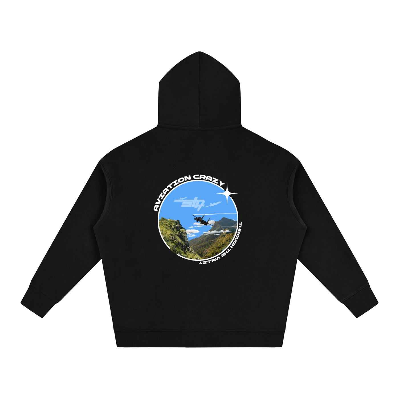 Aviation Crazy Hoodie Black