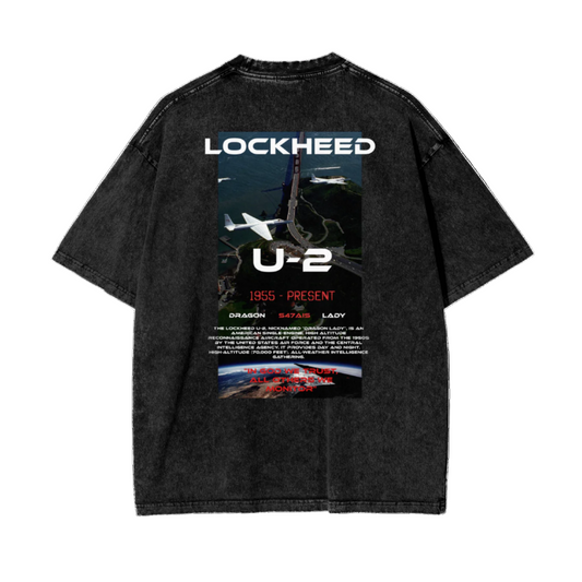 U-2 Spy plane Oversized Faded T-Shirt