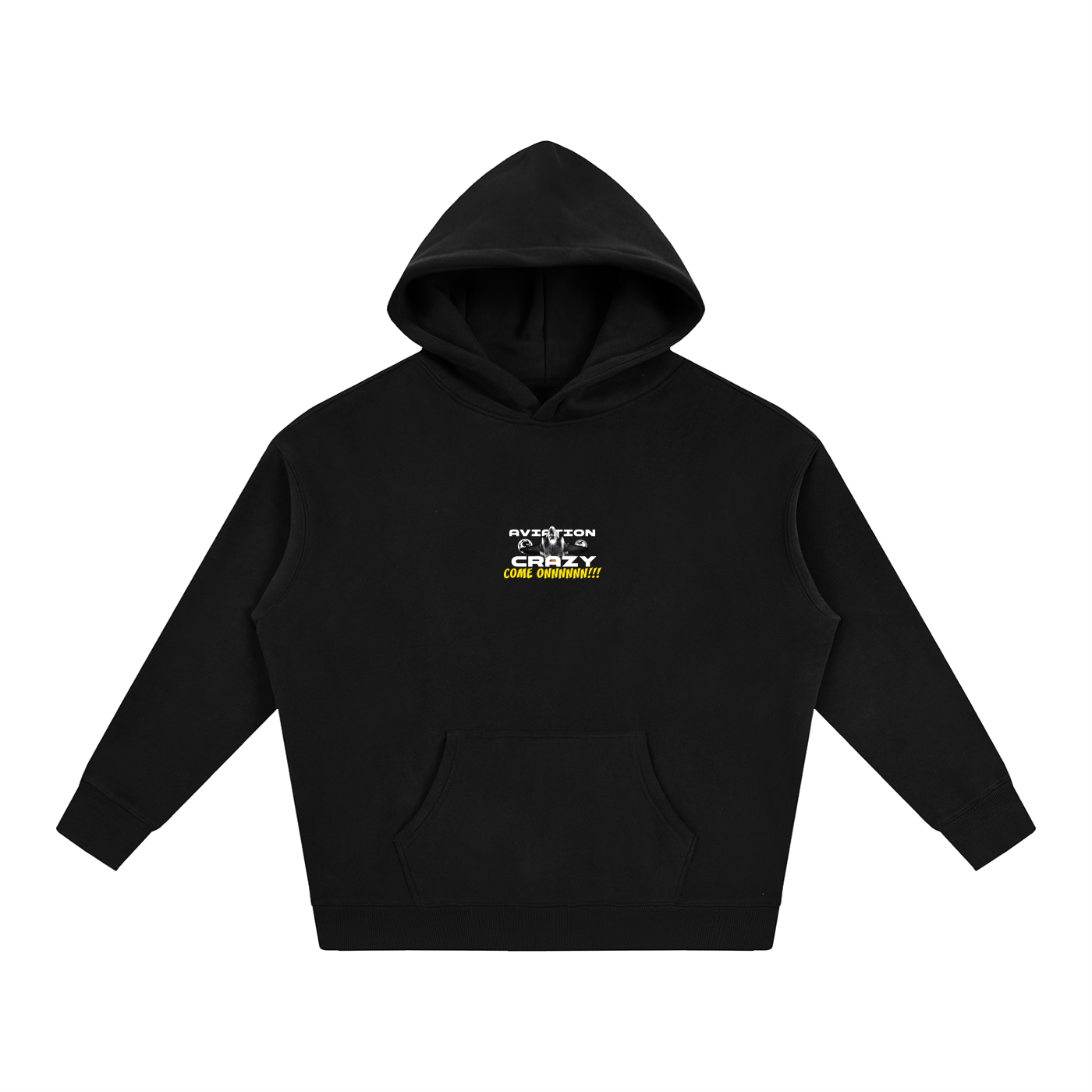 Aviation Crazy Hoodie Black
