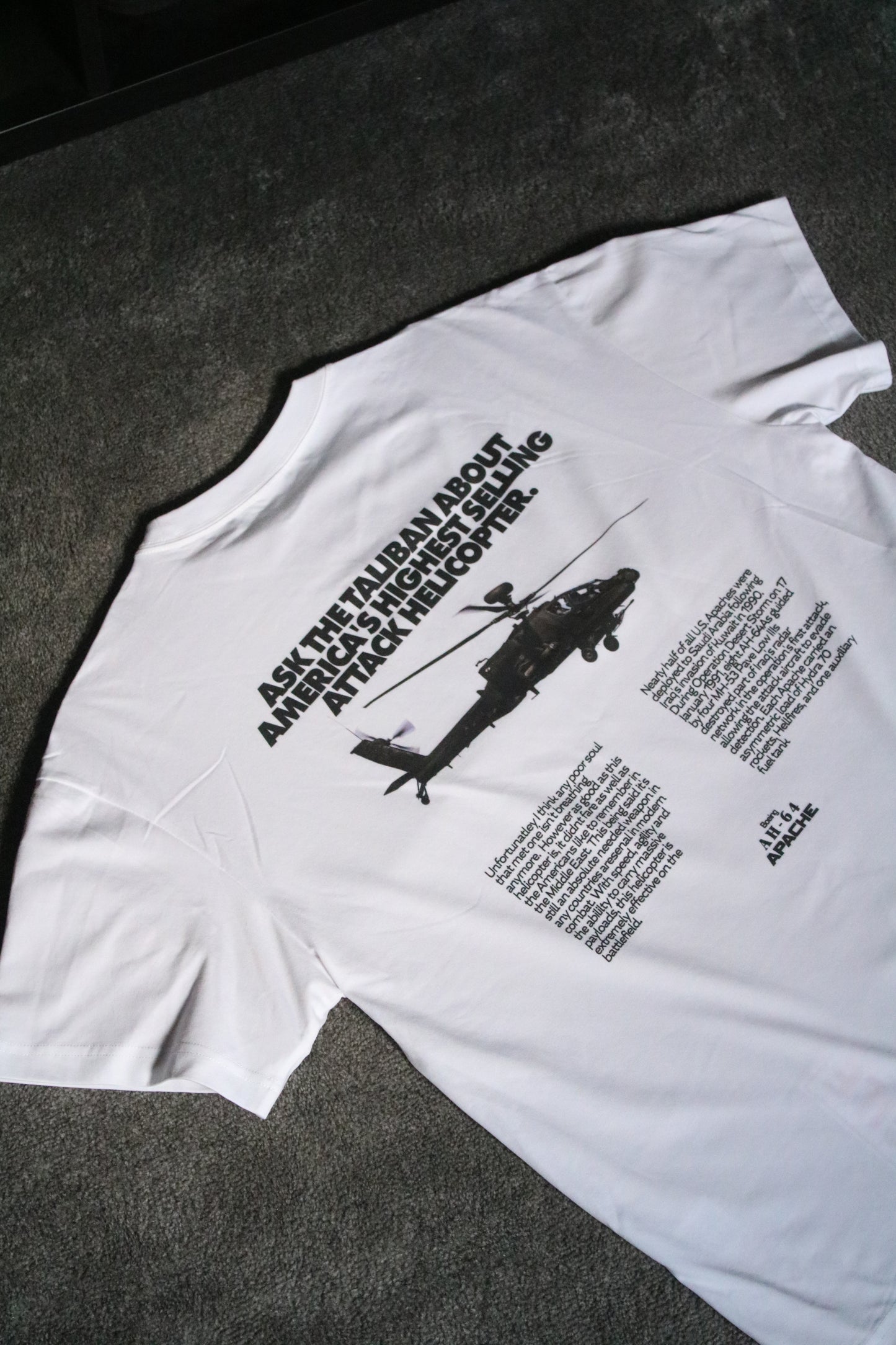 Apache Helicopter active cooling T-shirt