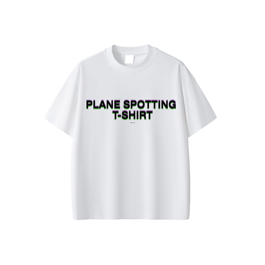 "PLANE SPOTTING T-SHIRT" WHITE HOLOGRAPHIC